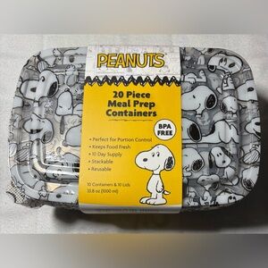 Peanuts Meal Prep Containers 20 Piece Set
